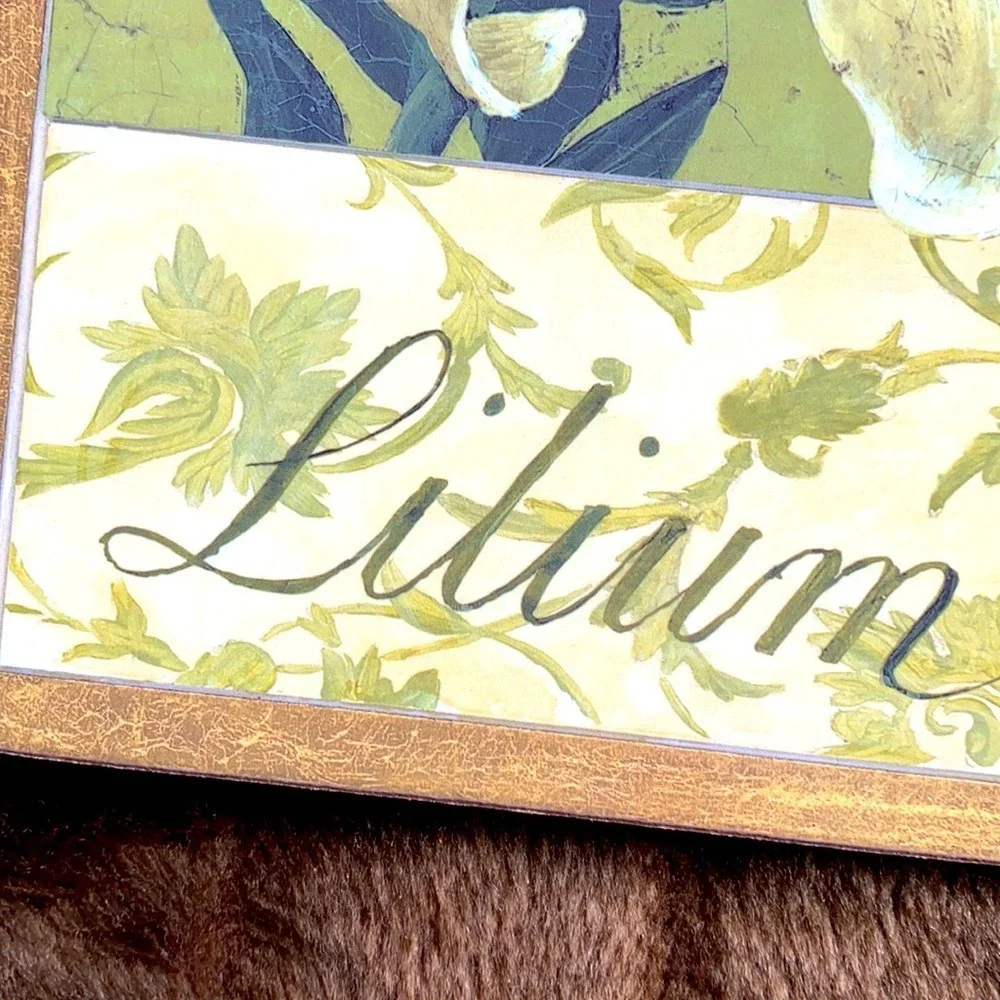 Pimpernel Lilium Candidum Placemats Set of 6‎ Green Cream Floral Excellent Cork